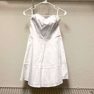 Express White Strapless Dress